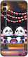 Valentinstag Panda Liebe unter Sternen Samsung Galaxy A04s Schwarze TPU Silikonhülle