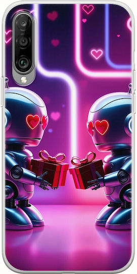 Valentine's Day Futuristic Lovebots Xiaomi Mi A3 Flexible TPU Transparent Silicone Case