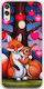Valentine's Day Fox Bunny Under Love Tree Huawei Honor 8x Flexible TPU Transparent Silicone Case