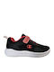 Softy Evolve G Ps Low Cut Kids Sports Shoes Running with Hoop & Loop Closure Black
