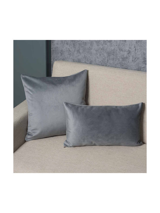Decorative Pillow Case Leo Velvet Gray 30x50cm