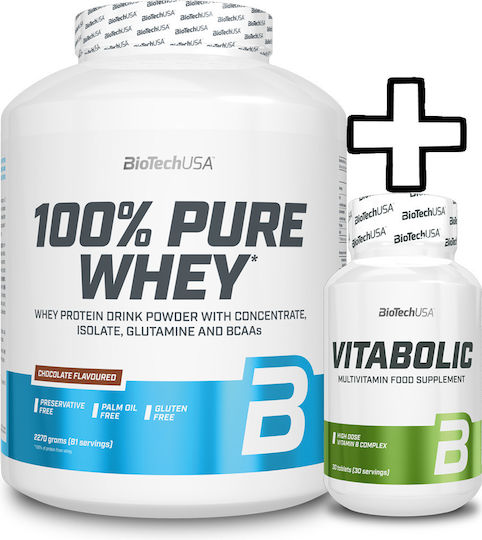 Biotech Usa 100% Pure Whey 2270g Bourbon Vanilie & Biotech Usa Vitabolic 30 Tablete Pachet Personalizat