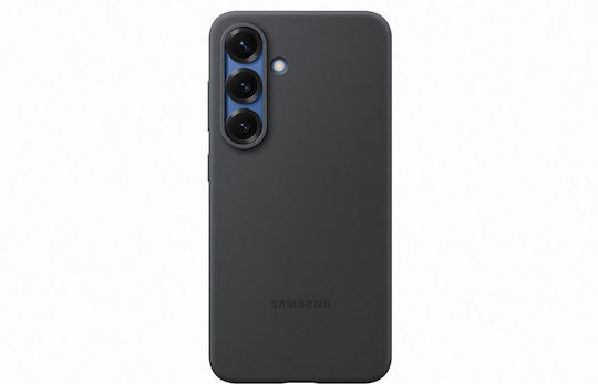 Samsung Umschlag Rückseite Silikon Schwarz (Galaxy S25)