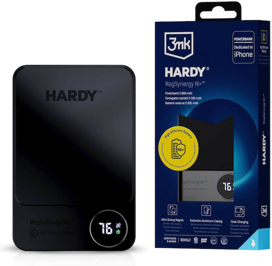 3MK Hardy MagSafe Power Bank 5000mAh Черен
