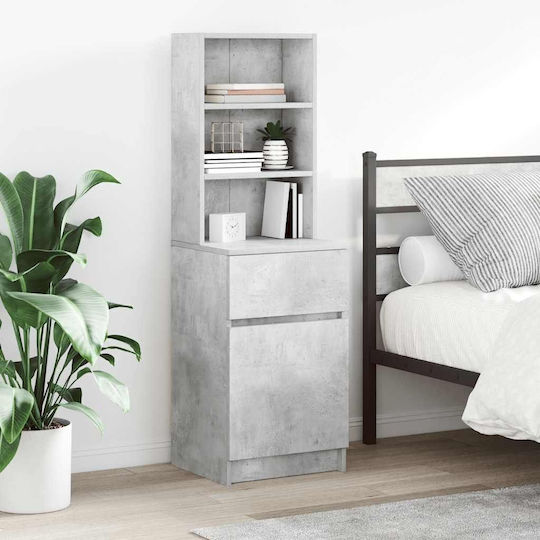 Sideboard Wooden with Drawers Gray 39x35x125cm