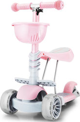 Action One Kinderroller 3-Rad mit Sitz Rosa