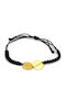 Goldsmith Women's Bracelet Macrame with design Infinity made of Cord