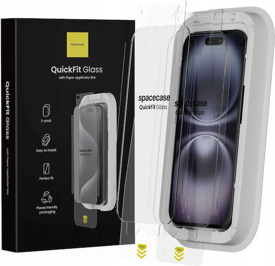 Spacecase 0.33mm Tempered Glass 2τμχ (iPhone 16 )