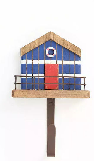 Wall Hanger Fish Cabin Wooden D7616 15x24cm