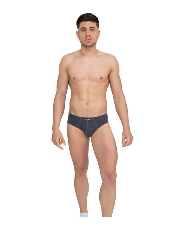 Nina Club Ανδρικά Σλιπ Γκρί 3Pack