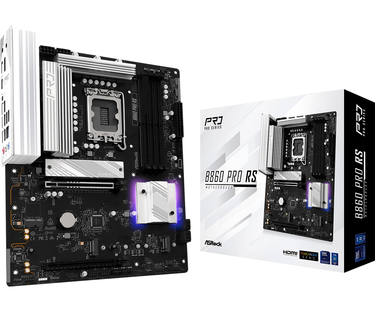 ASRock B860 Pro RS Motherboard ATX με Intel 1851 Socket