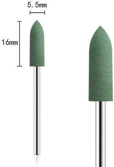 Freze pentru unghii cu roată de silicon Verde Buffer
