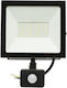 Wasserdichter LED Flutlichter 50W Kaltweiß 6400K mit Bewegungssensor IP44
