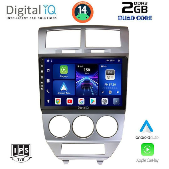 Digital IQ Car Audio System Dodge Caliber 2006-2012 (Bluetooth/USB/WiFi/GPS/Apple-Carplay/Android-Auto) with Touch Screen 10"