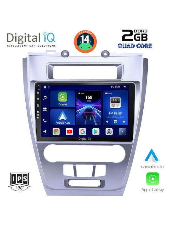 Digital IQ Car Audio System for Ford Fusion 2012-2017 (Bluetooth/USB/WiFi/GPS/Apple-Carplay/Android-Auto) with Touch Screen 10"
