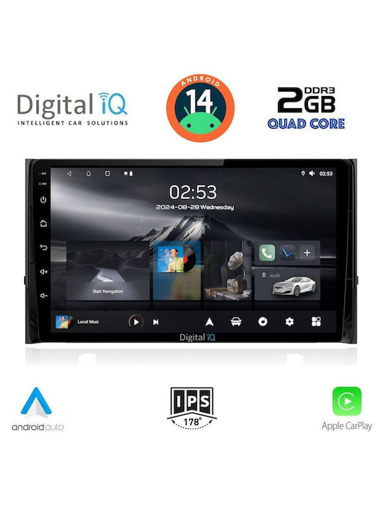 Digital IQ Auto-Audiosystem für Skoda Karoq / Kodiaq 2016 (Bluetooth/USB/WiFi/GPS/Apple-Carplay/Android-Auto) mit Touchscreen 10"