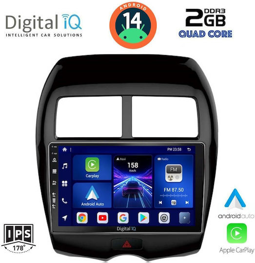 Digital IQ Ηχοσύστημα Αυτοκινήτου για Peugeot 4008 Mitsubishi Asx 2012-2018 (Bluetooth/USB/WiFi/GPS/Apple-Carplay/Android-Auto) με Οθόνη Αφής 10"