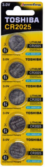 Toshiba Batterien Lithium für Uhren CR2025 3V 5Stück
