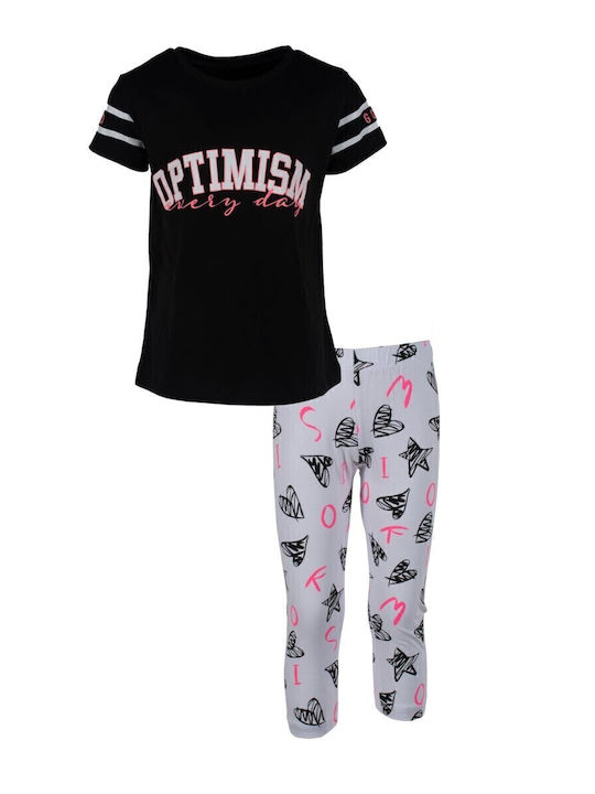 Evita Kids Set with Leggings Black White 2 Pieces