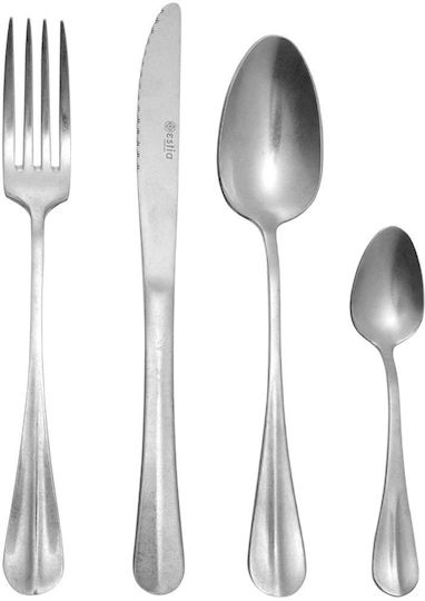 Estia Grace Classic Σετ Μαχαιροπίρουνα Ανοξείδωτα Ασημί 24τμχ