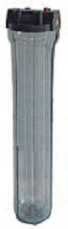 Single Filter Housing Two-Part Transparent 20" Brass Thread 3/4" Bare Proteas Ew-021-0601