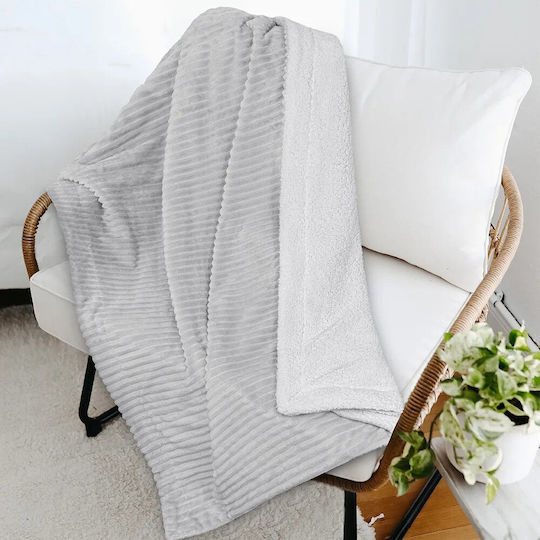 Furry Single Blanket 160x220cm Grey
