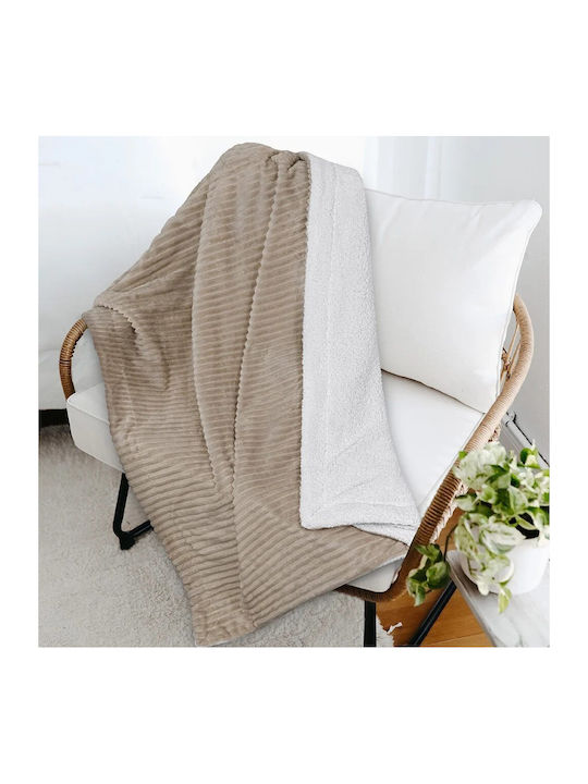 Κουβέρτα Γούνινη Υπέρδιπλη 220x240εκ. Γκρεζ Taupe