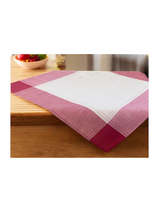 Linea Home Tablecloth Linen Fleur Burgundy 140x...