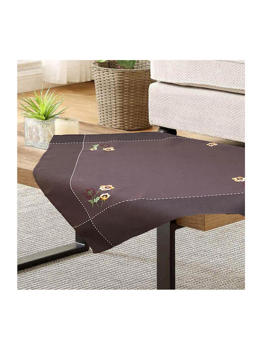 Linea Home Tischtuch Pansy Eggplant 140x180cm