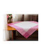 Linea Home Τραπεζομάντηλο Λινό Fleur Ρόζ 140x140εκ.