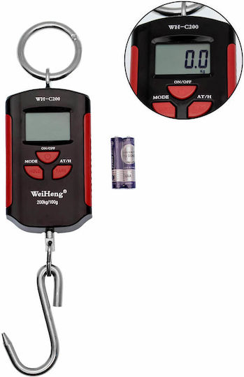 Electronic Professional Hanging Scale with Weighing Capacity of 200kg and Division 100gr