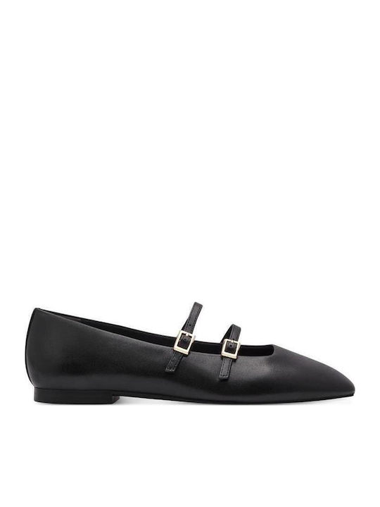 Tamaris Lederne Damen Ballerinas in Schwarz Farbe