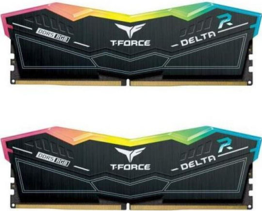 TeamGroup T-Force Delta RGB DDR5 32GB RAM με 2x16GB Modules και Ταχύτητα 6000 για Desktop