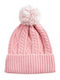 Pom Pom Beanie Γυναικείος Σκούφος Πλεκτός σε Ροζ χρώμα
