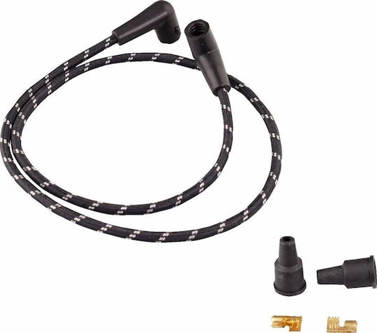 Drag Specialties Spark Plug Wires 40176 Black-White Kit