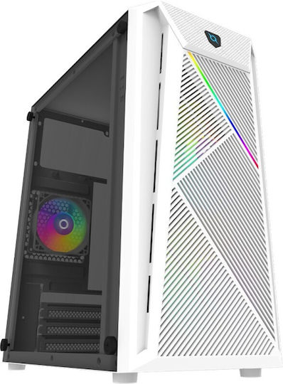 Aqirys Bellatrix PRO Gaming Mini Tower Κουτί Υπολογιστή με Πλαϊνό Παράθυρο και RGB Φωτισμό Λευκό