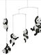 Flensted Mobiles Kids Wall Decor Room Mobile Animals Black Panda 50x40cm
