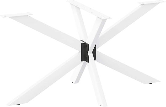 vidaXL Pliabilă Stand de masă din Metal Alb 120x68x72cm