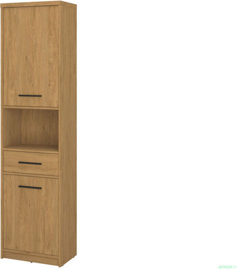 Ντουλάπι Γραφείου Ξύλινο Pavi σε Καφέ Χρώμα, 50x33.8x197.2cm