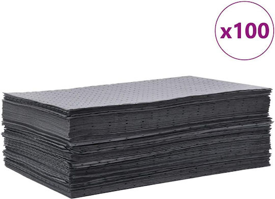 Oil Absorbent Pads 100 Pieces Grey 40x50 cm 4104710