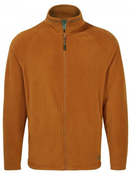 Men's Fleece Cardigan Potters Clay