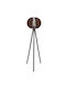 Opviq Floor Lamp H145xW36cm. with Socket for Bulb E27 Brown