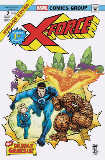 Τεύχος X-force 7 Trevor Von Eeden Fantastic Four Homage Variant Cover, Vol. 7 Trevor Von Eeden Fantastic Four Homage Variant Cover