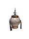 Inart Decorative Vase Ceramic White Diameter 18xHeight 30cm