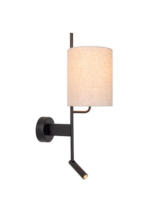 Lucide Lightning Magic Leuchte Wand mit Fassung E27 mit USB-Anschluss Schwarz
