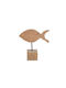 Wooden Decorative Fish H28xW28xD10cm