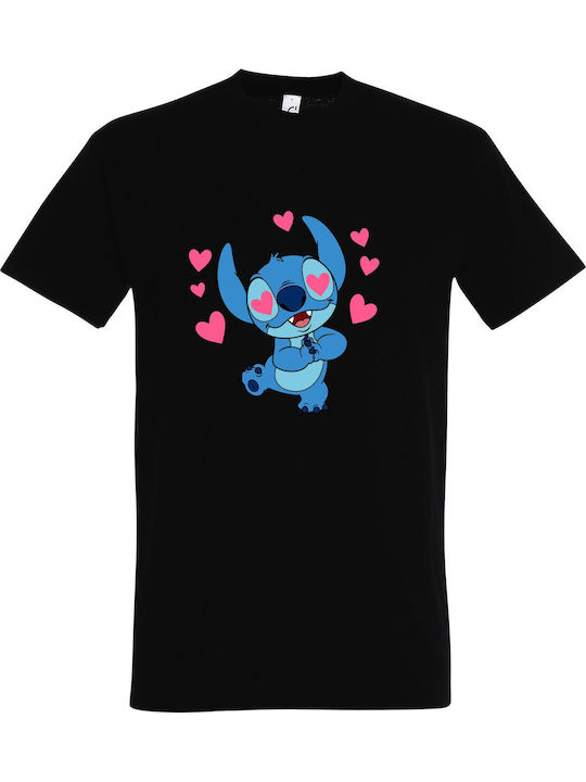 Детска тениска Black Stitch Full In Love