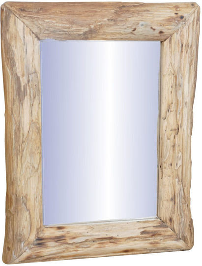 Rectangular Mirror Nextdeco Teak Wood H40xW31xD3cm