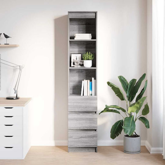 Grey Sonoma Bookcase 37.5x35x180cm