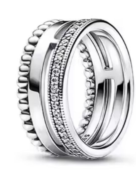 Amalfi Accessories Damen Ring aus Silber